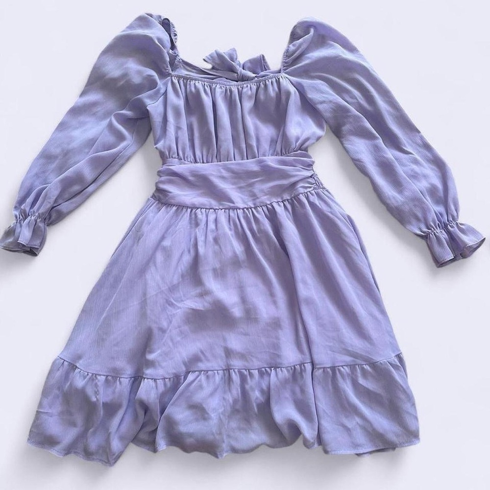 Lilac Flowy and Lightweight Dress - Elegant Party Dress